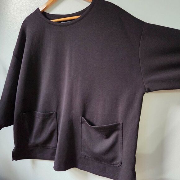 EUC JONES & CO JONES NEW YORK BLACK LARGE POCKETS MINIMALIST TOP SIZE 1X - Picture 7 of 13